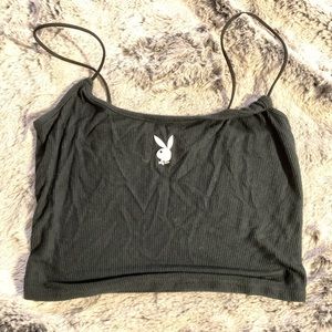 playboy cropped tank top